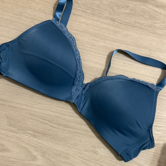 Angelina Women's Lace Trim Bras - Blue, Purple, and Tan - Picture 6 of 7